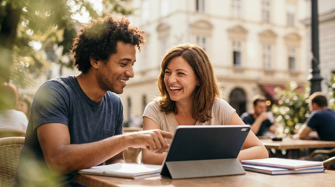 Curso de inglés online flexible para adultos con IA